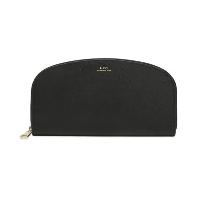 A.P.C. Portefeuille Demi Lune "Black"