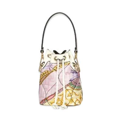 FENDI x Versace Fendace Printed Pink Silk Mini Bag "Pink"
