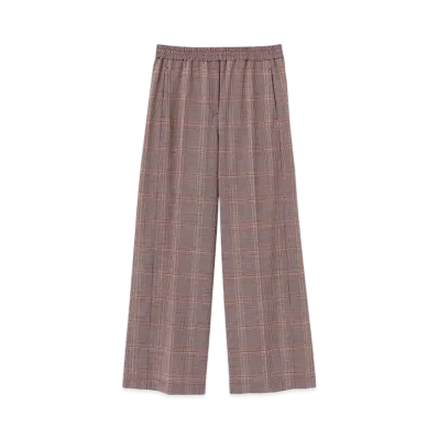 Paul Smith Women's Prince of Wales Check Pants "Pink"