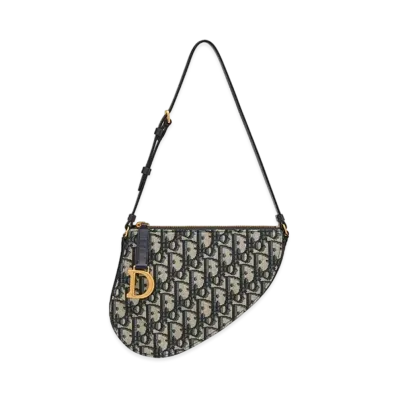 Dior Saddle Shoulder Pouch Dior Oblique Jacquard "Blue"