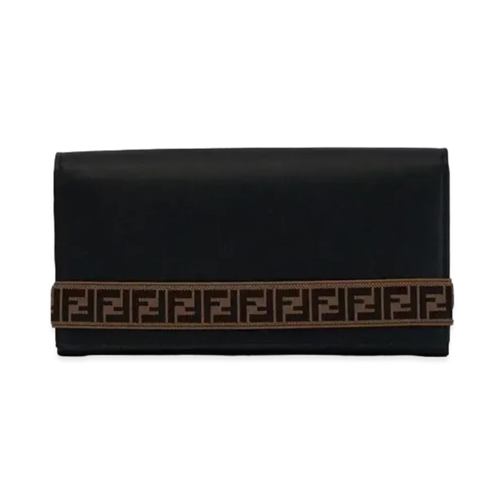 FENDI Continental Long Wallet "Nero/Sunflower"
