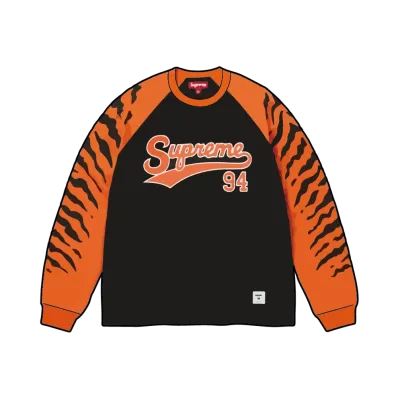 Supreme Tiger Raglan L/S Top "Black"