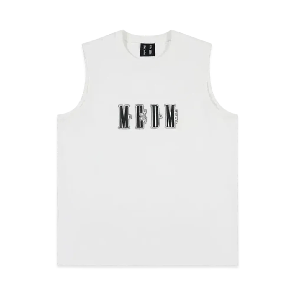 MR. ENJOY DA MONEY Thick Plate Printed Vest "White"