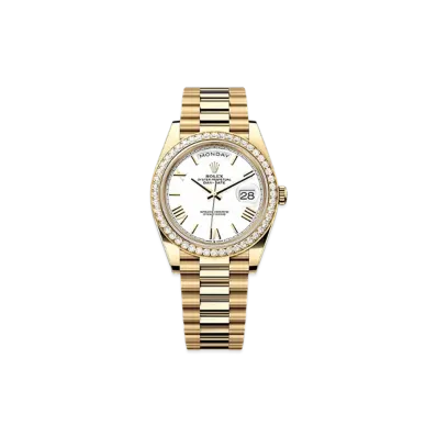 ROLEX Day-Date 40mm Yellow Gold Diamond 228348RBR "White"