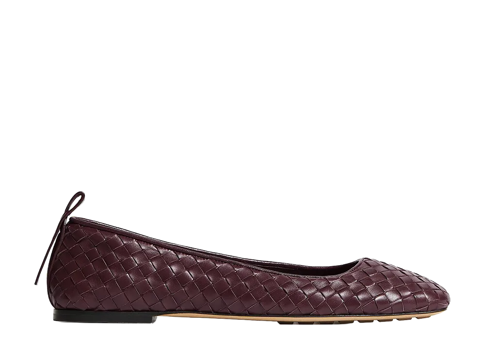 Bottega Veneta Women's Charlotte Ballerinas "Deep Mahogany"