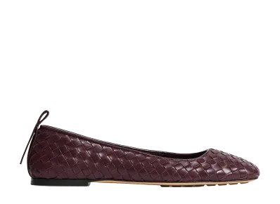 Bottega Veneta Women's Charlotte Ballerinas "Deep Mahogany"