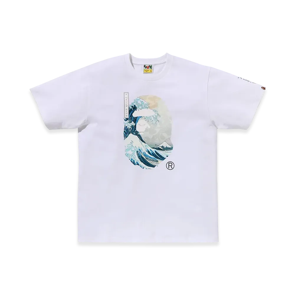 A BATHING APE x UKIYO-E Ape Head Tee #1 "White"