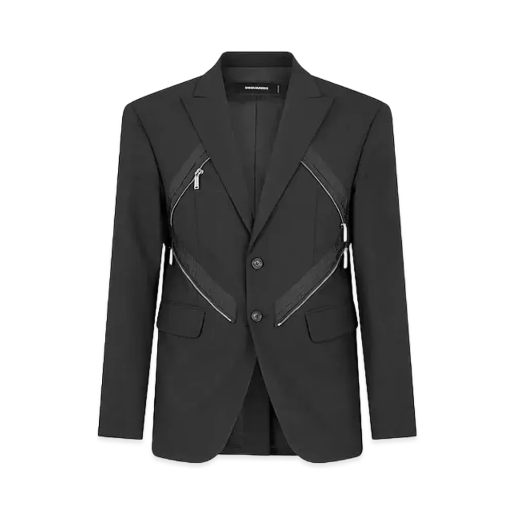 Dsquared2 Diamond Zipped Blazer "Black"