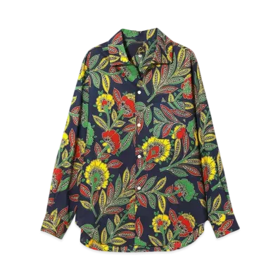 NEEDLES Italian Collar Shirt - Pt. Cotton Lawn "Navy"