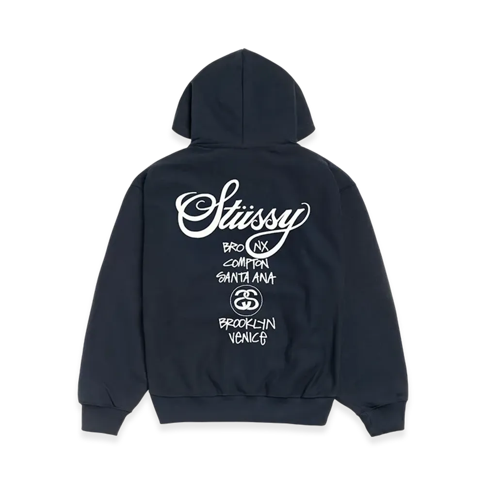 Stussy World Tour Hoodie (2025) "Navy"