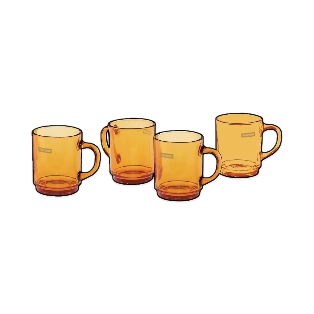 Supreme x Duralex Glass Mugs (Set Of 6) "Amber"