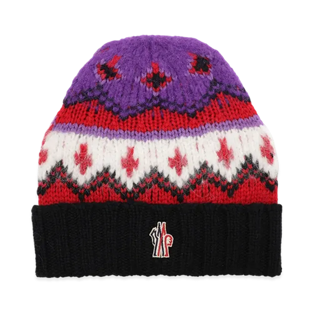 Moncler Grenoble Beanie Knit Cap "Purple/Red/White"