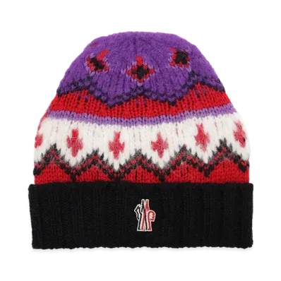 Moncler Grenoble Beanie Knit Cap "Purple/Red/White"