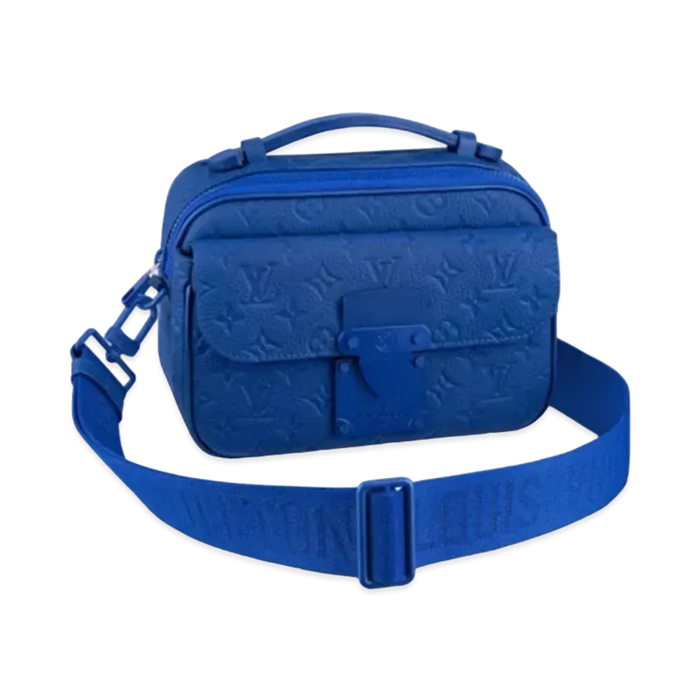 Louis Vuitton S Lock Messenger Taurillon Monogram "Blue"