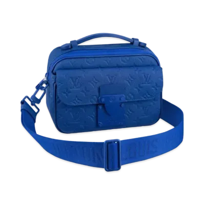 Louis Vuitton S Lock Messenger Taurillon Monogram "Blue"