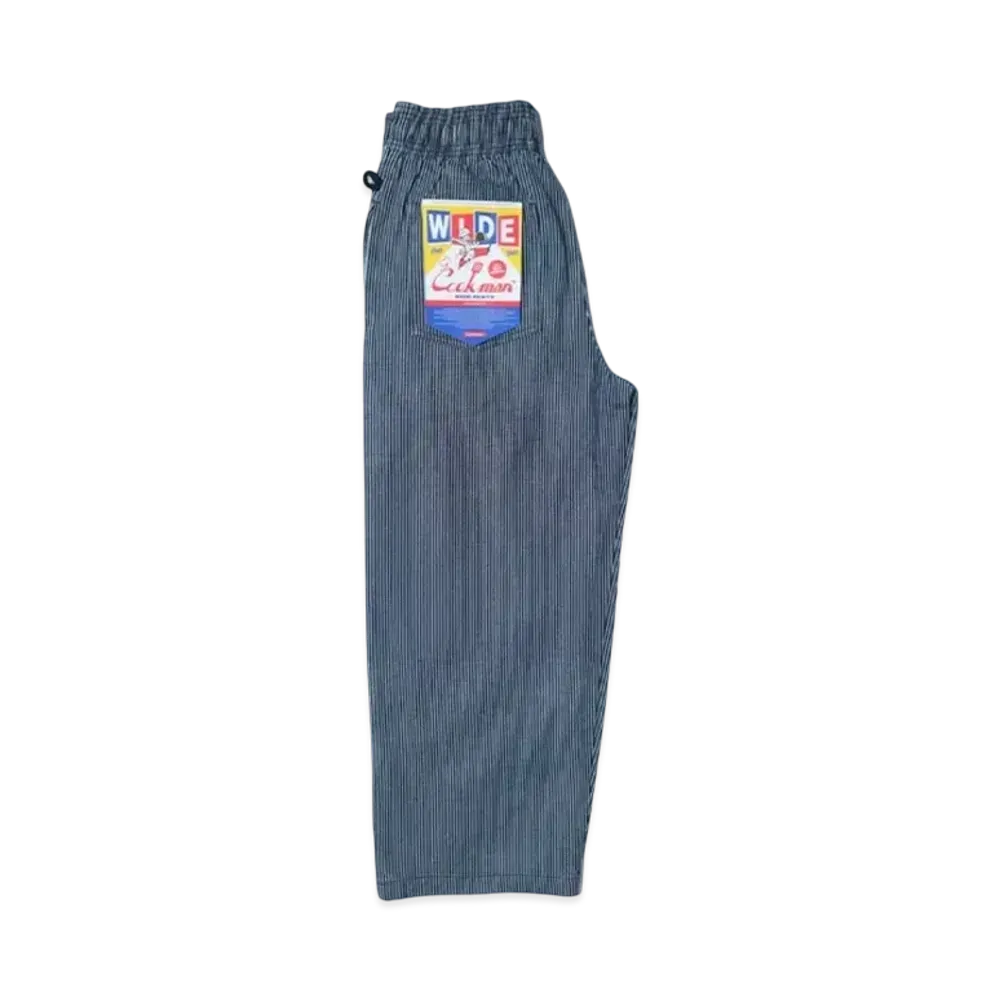 COOKMAN Wide Chef Pants "Hickory/Navy"