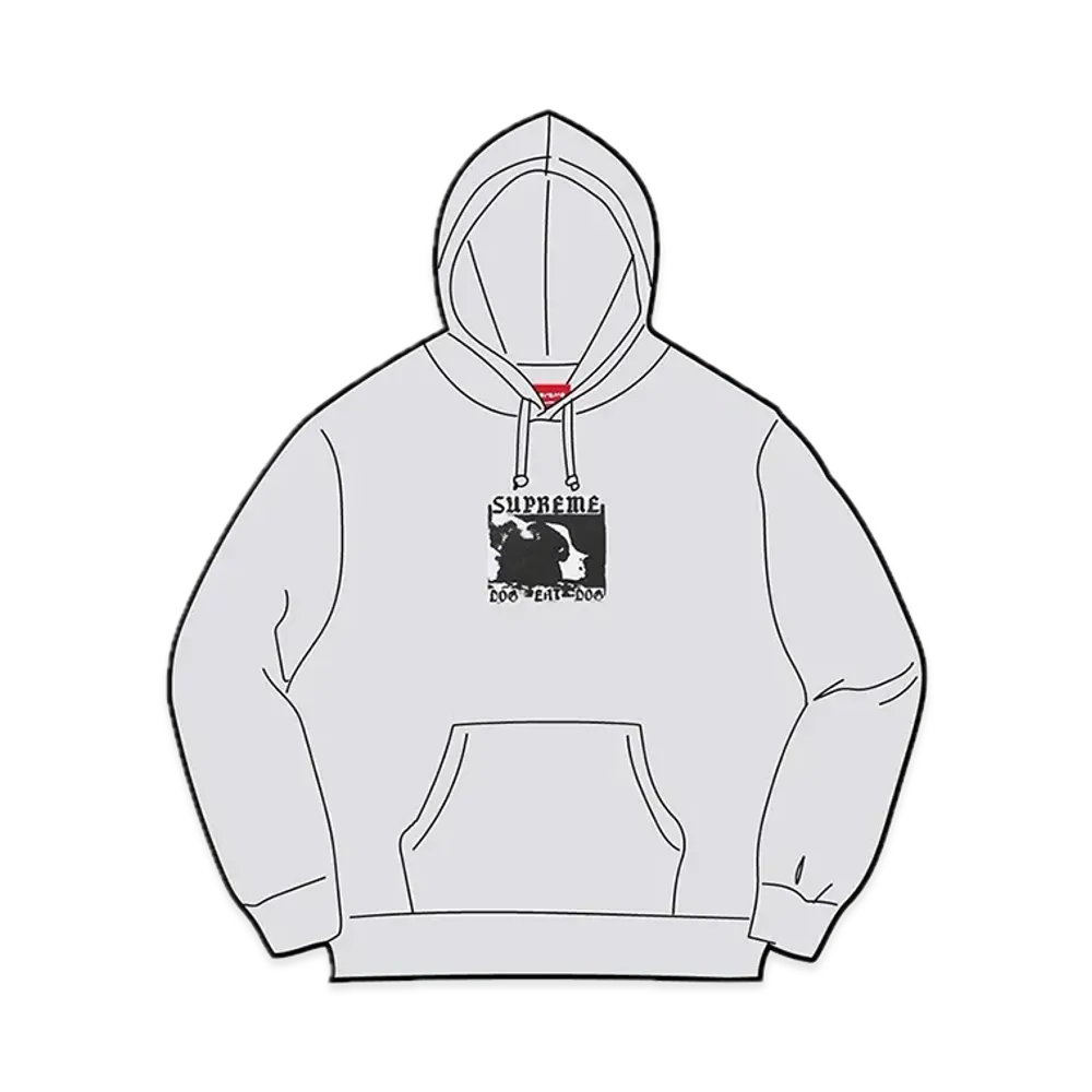 Supreme Dog Eat Dog Hooded Sweatshirt "Ash Grey"