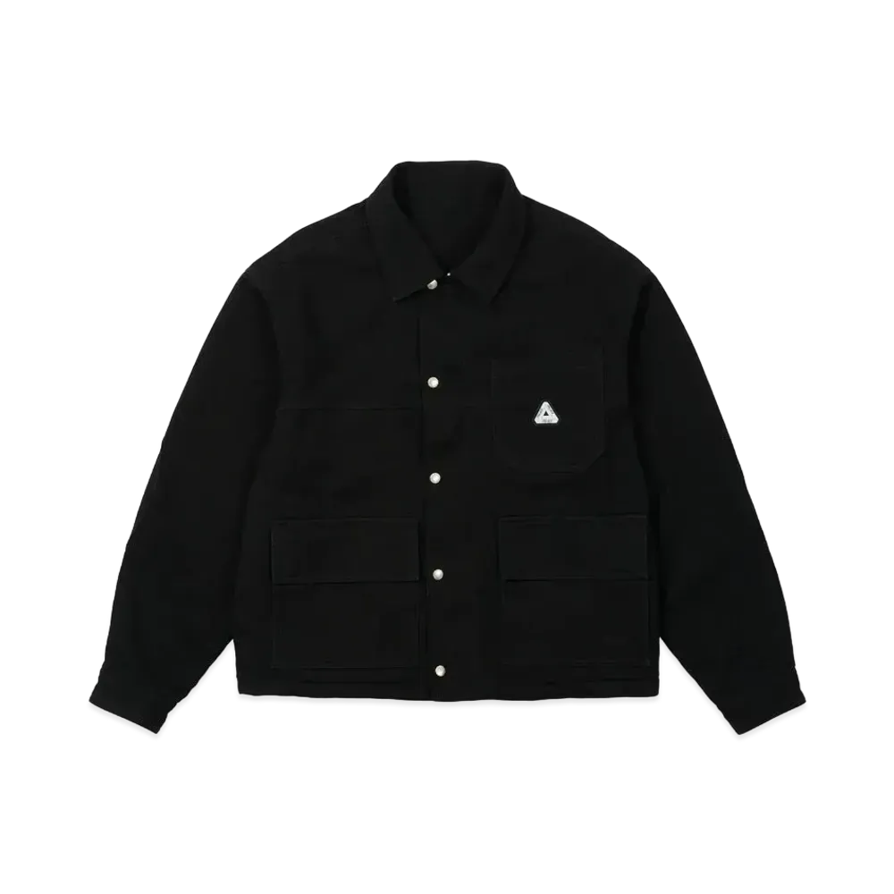 PALACE Reversible Canvas Fleece Jacket "Black / Black"