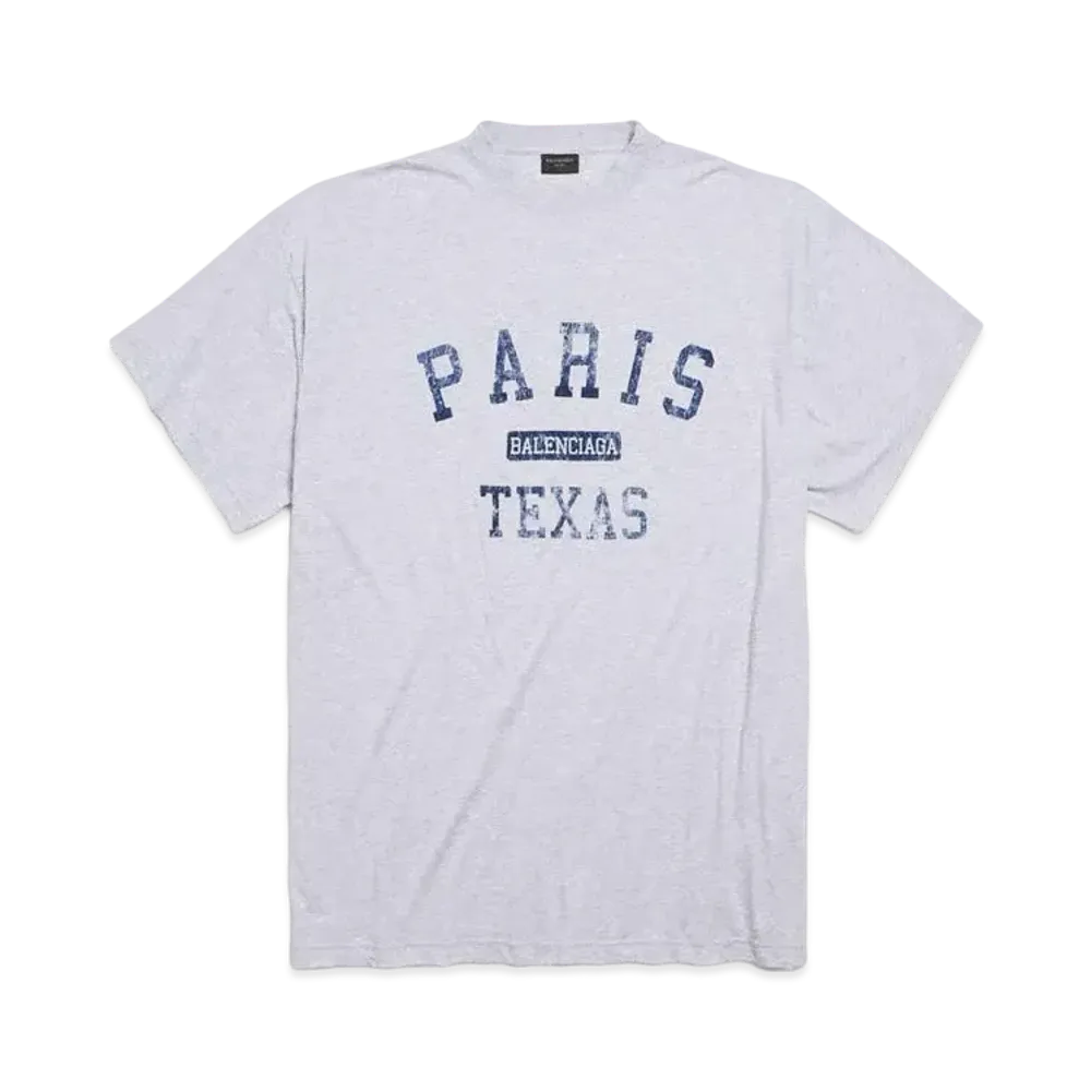 BALENCIAGA Paris, France T-Shirt Oversized in Thin Jersey "Heather Grey"