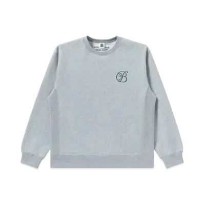 BlackEyePatch B Emblem Heavyweight Crew Sweat "Hether Gray"