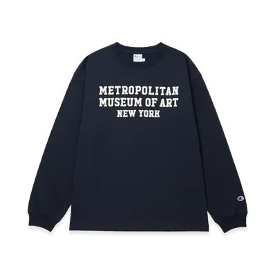 V.A. x The Metropolitan Museum of Art x Champion L/S Tee "Navy"