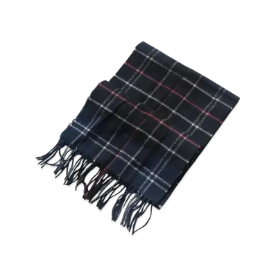 Barbour Tartan Lambswool Scarf Check "Navy/Red Tartan"