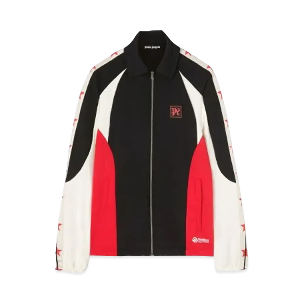 PALM ANGELS Track Jacket Money Glam Haas F1 Team "Black Off White"