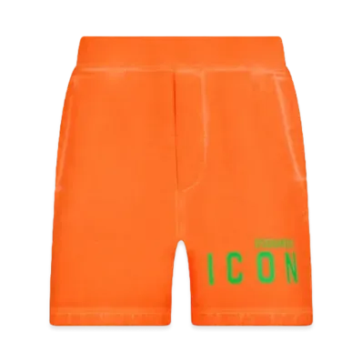 Dsquared2 Be Icon Relax Fit Short "Orange Fluo"