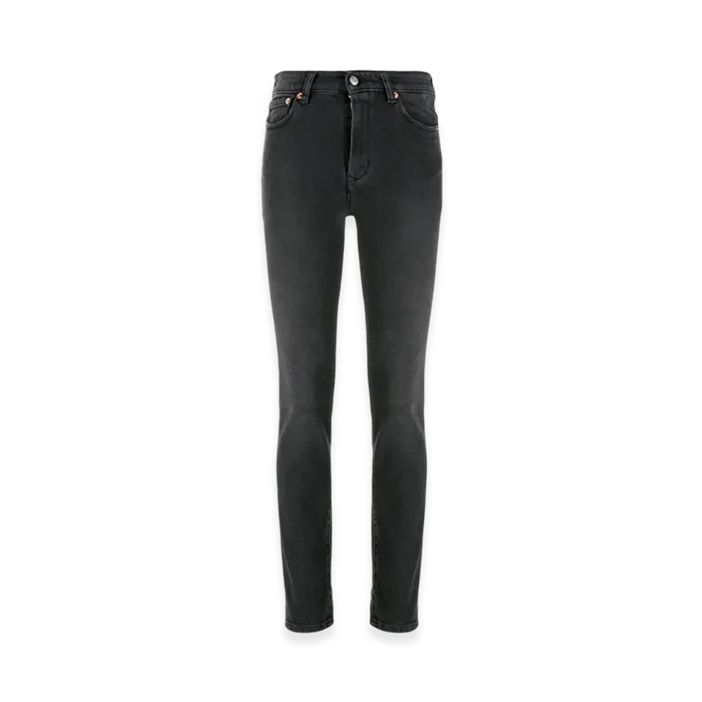 MM6 Maison Margiela Women's Logo Patched Denim Jeans "Black"
