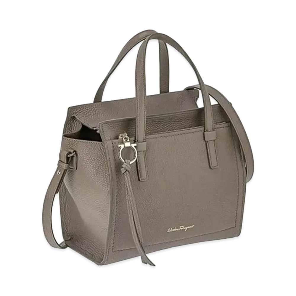 Salvatore Ferragamo Double Handle Bag (S) "Caraway Seed"