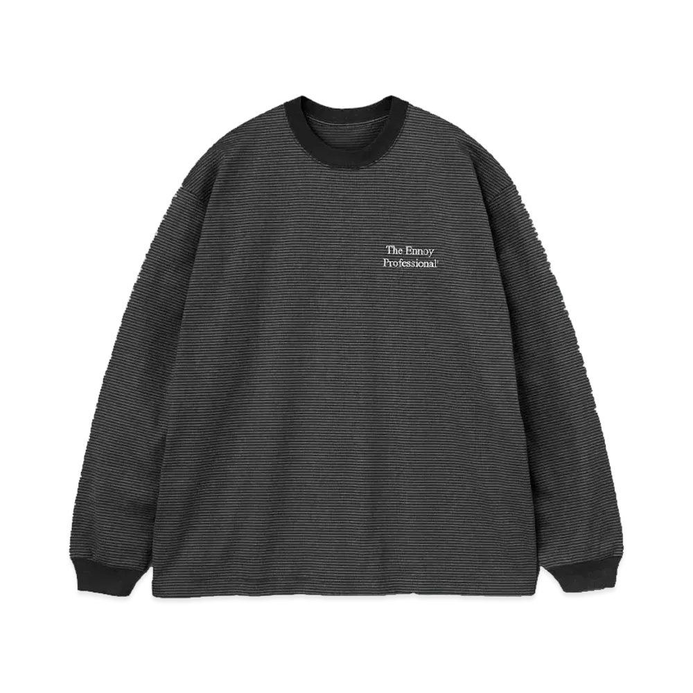 ENNOY 23SS L/S Border T-Shirts "Black/White"
