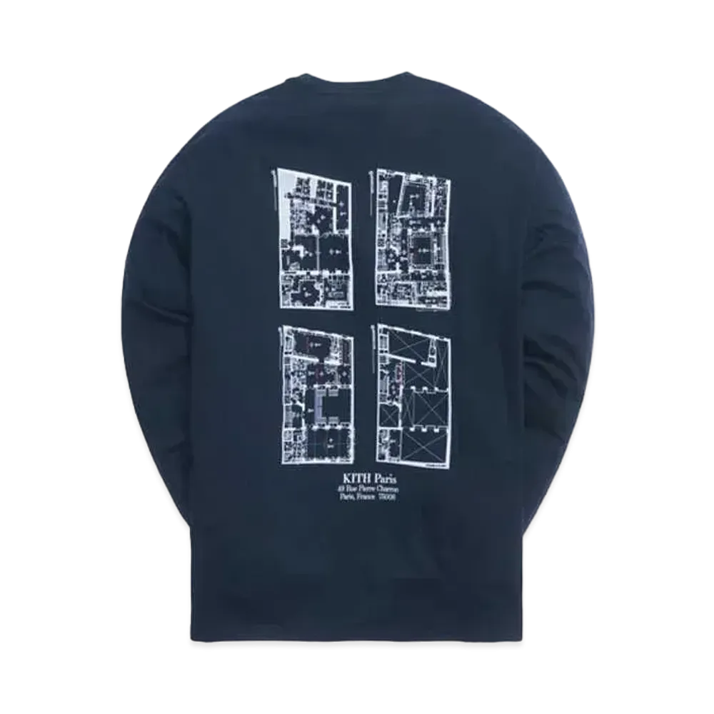 Kith Paris Opening L/S Tee "Navy"