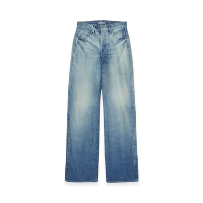 AURALEE Selvedge Faded Heavy Denim Pants "Faded Indigo"