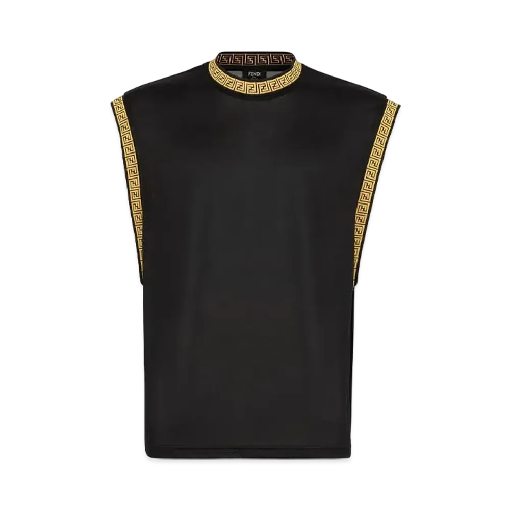 FENDI x Versace Fendace Black Jersey Tank Top "Black"