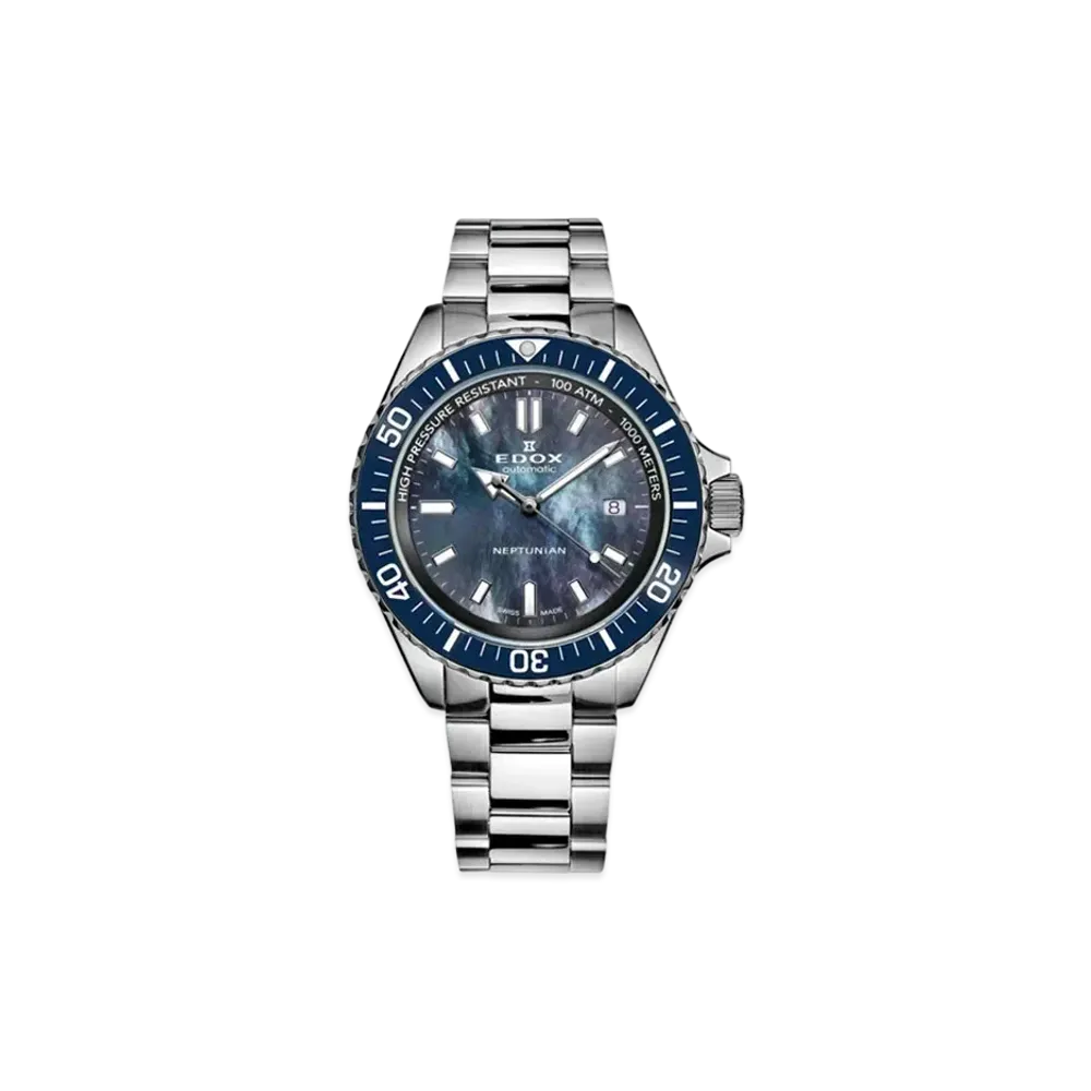 EDOX Neptunian Automatic Japan Exclusive "Black Mother Of Perl"
