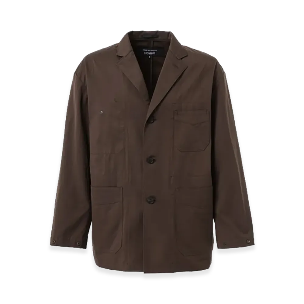 COMME des GARCONS HOMME Yarn-Dyed Cotton Serge Jacket "Dark Brown"