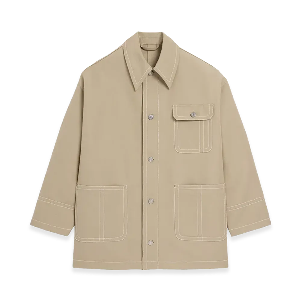 AMI PARIS Cotton Worker Jacket "Beige"