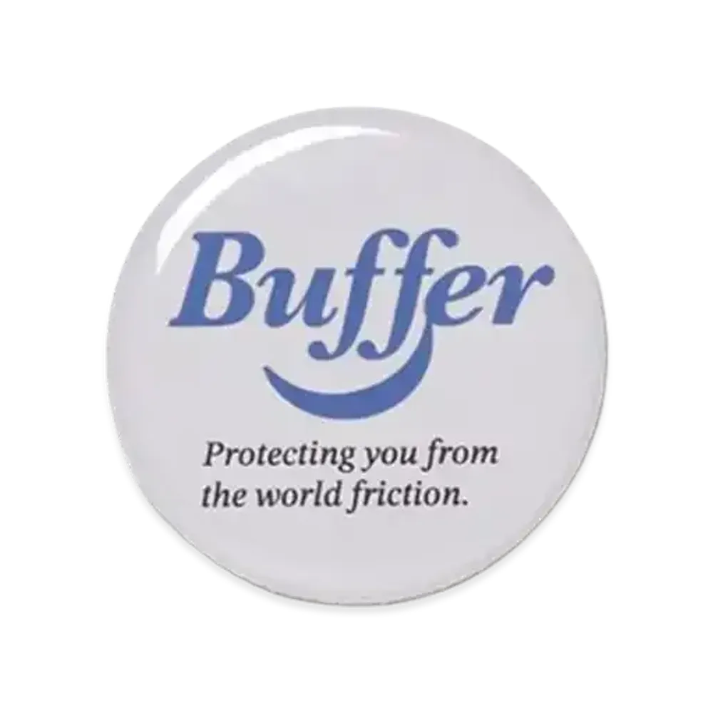Buffer Button Badge "White"