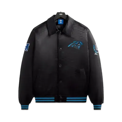 Kith x the NFL: Panthers Satin Bomber Jacket "Black"