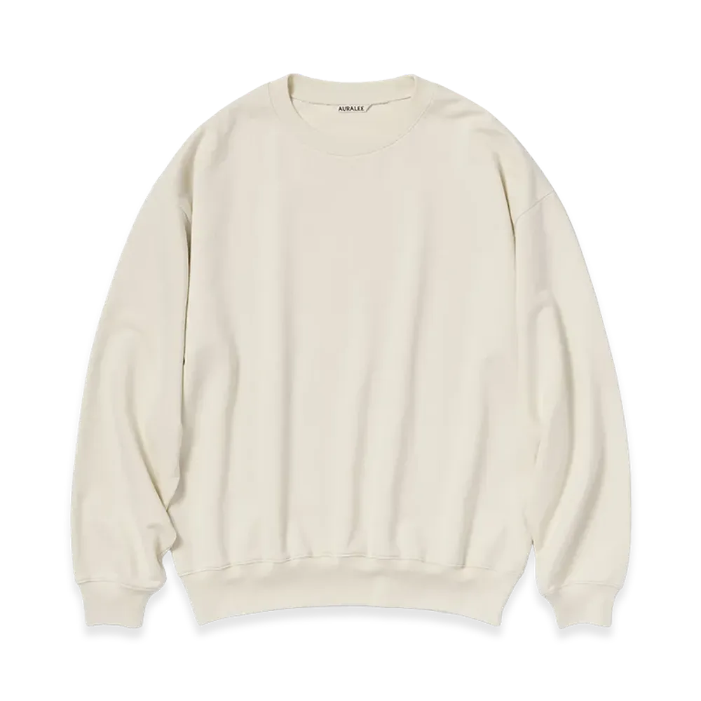AURALEE Super High Gauge Sweat P/O "Ivory White"
