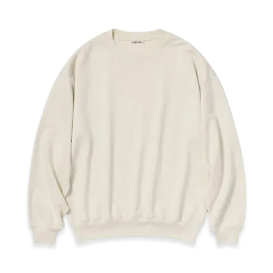 AURALEE Super High Gauge Sweat P/O "Ivory White"