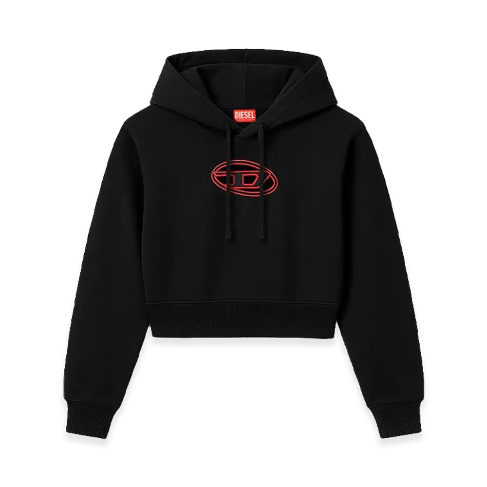 Diesel F Slimmy Hood Od Cut-Out Oval D Logo Hoodie "Black"