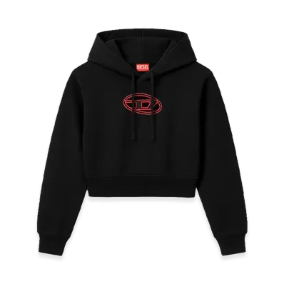 Diesel F Slimmy Hood Od Cut-Out Oval D Logo Hoodie "Black"