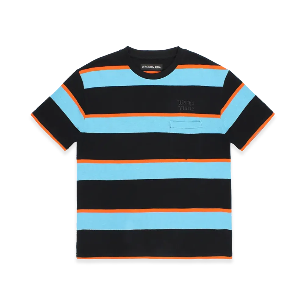 WACKO MARIA Striped T-Shirt "Light Blue"