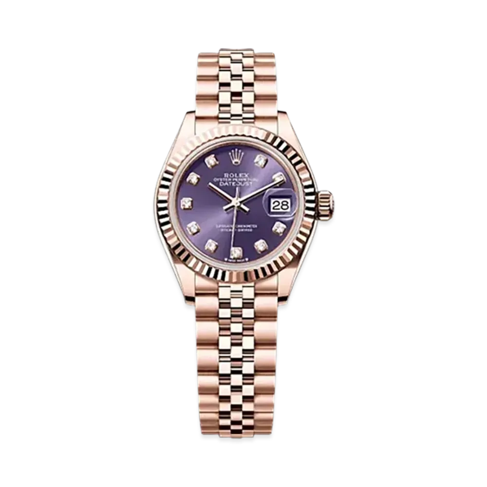 ROLEX Lady-Datejust 28mm Everose Gold 279175 "Aubergine"