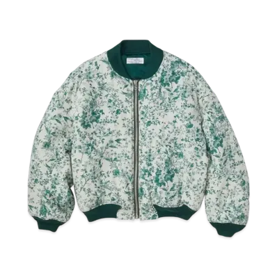 KURO Old Fashioned Floral Pattern Ma-1 "Green"