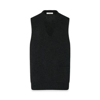 The Row Women's Marte Cashmere Vest "Charcoal Melange"
