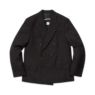 Supreme x Jean Paul Gaultier Pinstripe Double Breasted Blazer "Black"