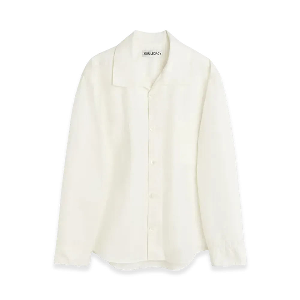 OUR LEGACY Funnel Shirt "White Dense Poplin"