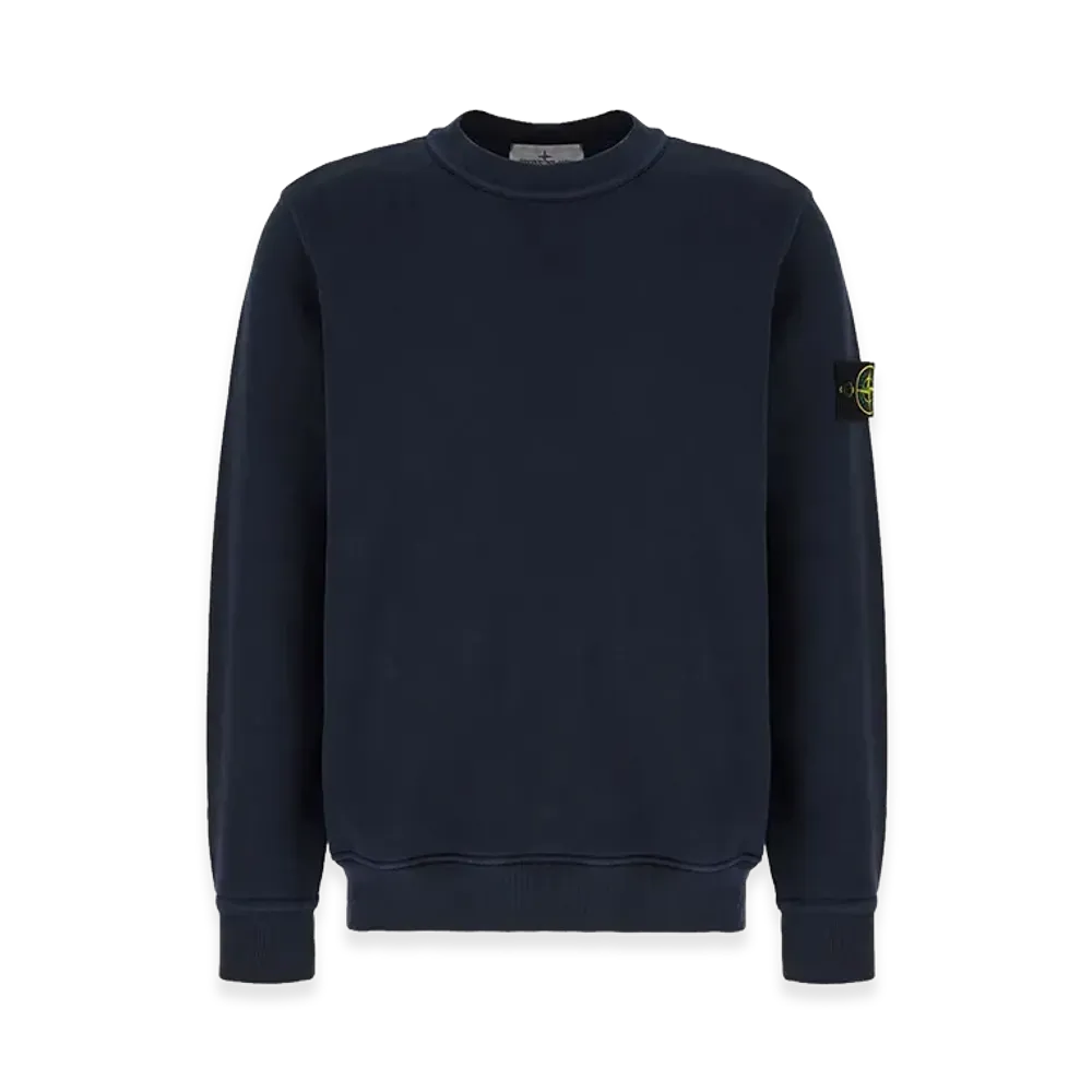 Stone Island Regular Fit Medium-Weight Cotton Crewneck Sweatshirt With Raglan Sleeves "Blue"